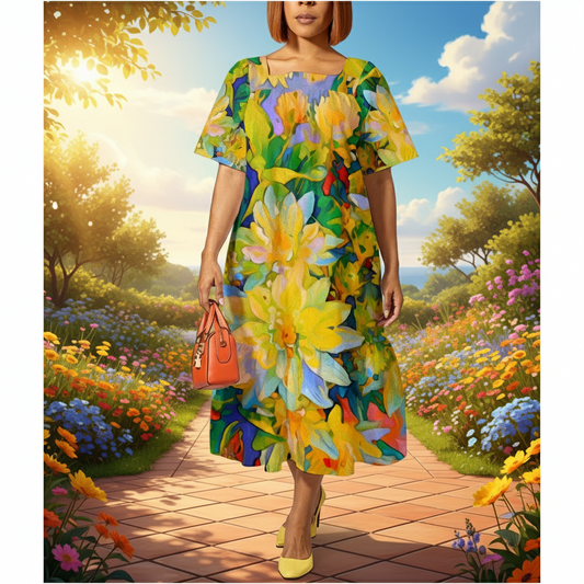“Summer Daze” Women's Elegant Long Dress