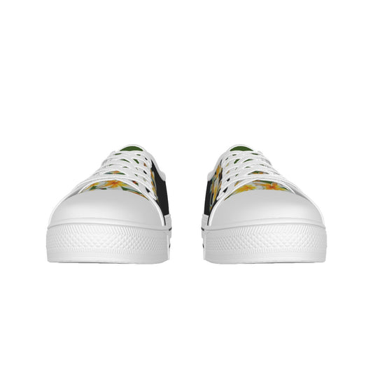 “Frangipani” Women's White Sole Canvas Shoes