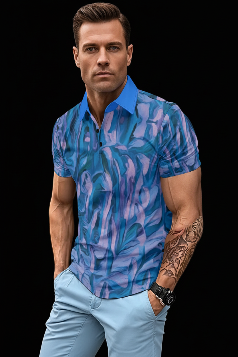 “Evening Paperbark”  Men's Polo Shirt