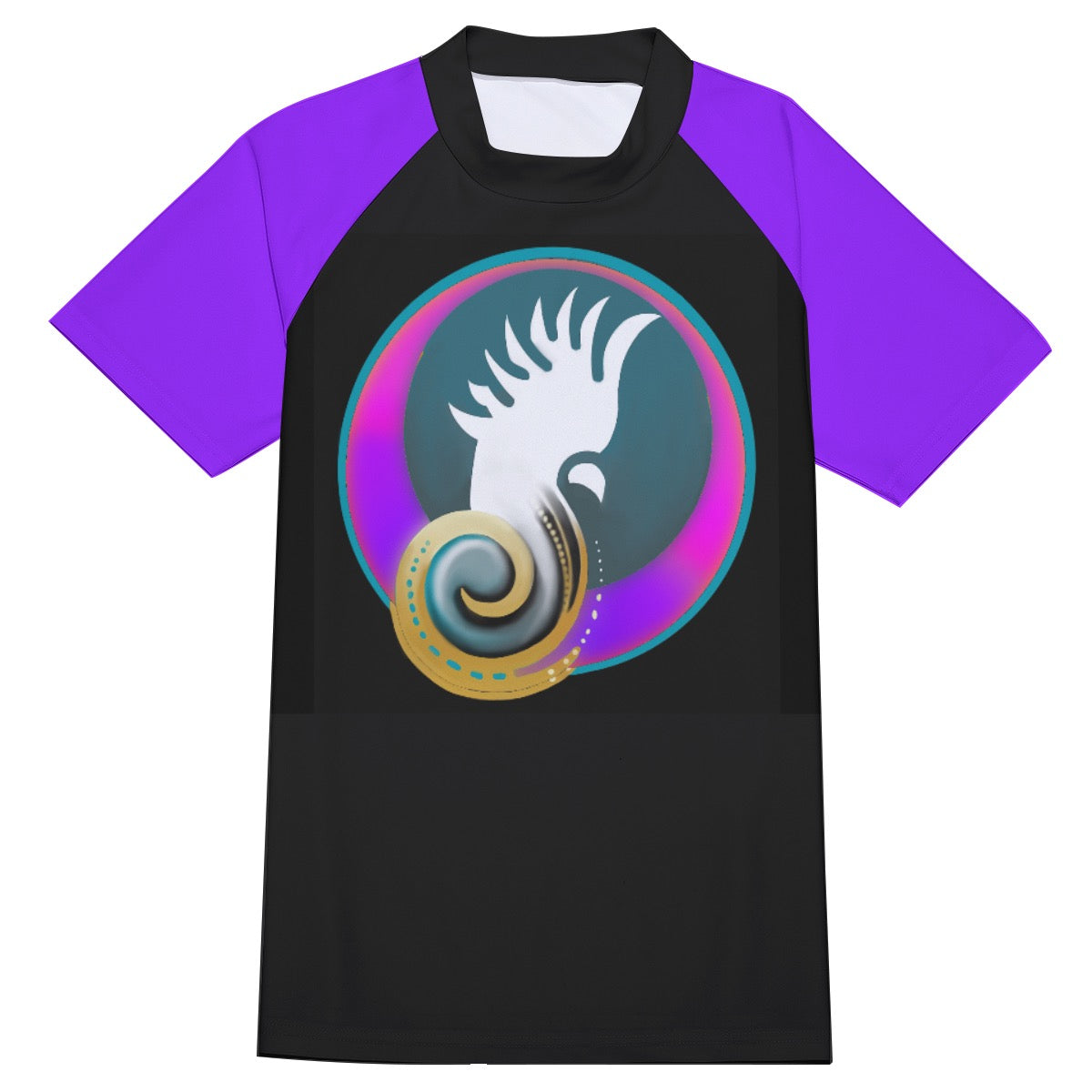 “Sulphur Crested Surf” Men's Tight Surf Clothing With Half Sleeves