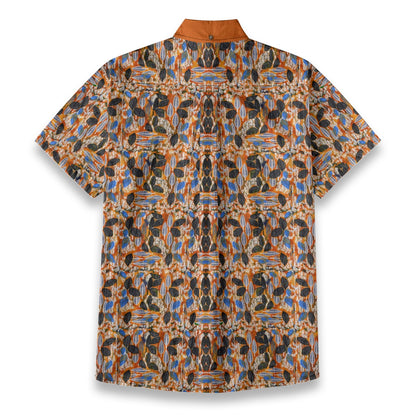 “Bohemian Canopy” Men's Breathable Cotton Shirt|125GSM