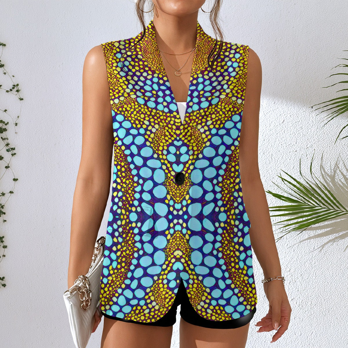 “Sunstone” Women's Sleeveless Blazer-Style Vest