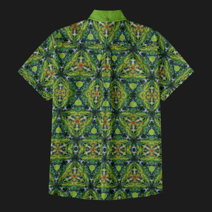 “Echo Green” Men's Breathable Cotton Shirt|125GSM
