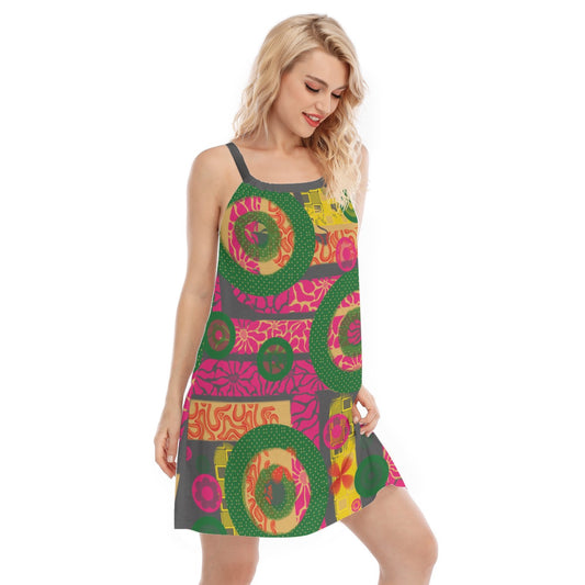 “Neo-retro” Women's Sleeveless Cami Dress