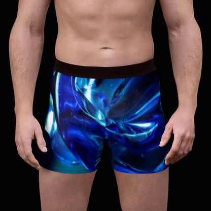 “Glass Wave” Men's Stretch Boxer Briefs