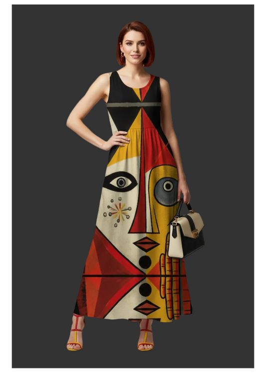 "Mondricasso" Women’s Sleeveless Maxi Dress