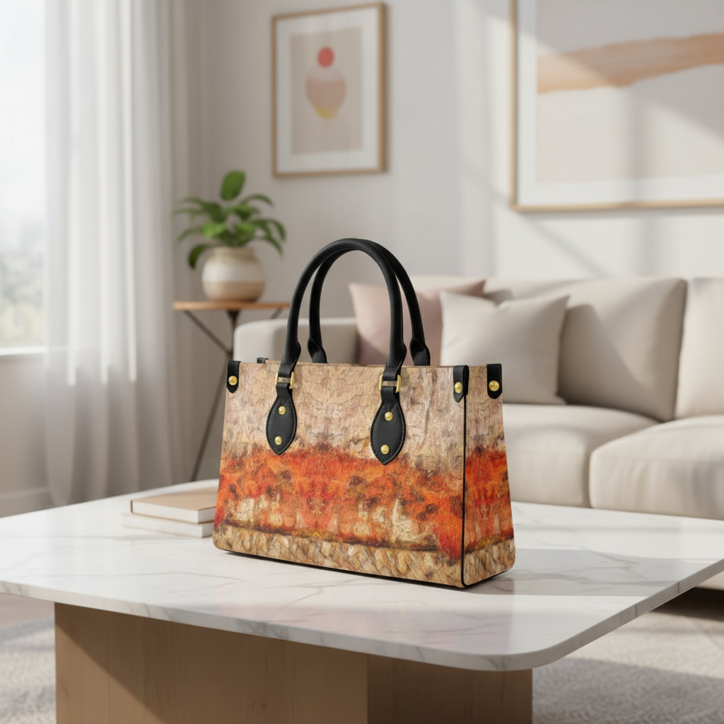 “Pacifica” Women's Tote Bag With Black Handle