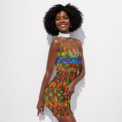 “Kaleidoscopic Spectrum” Women's Bodycon Dress