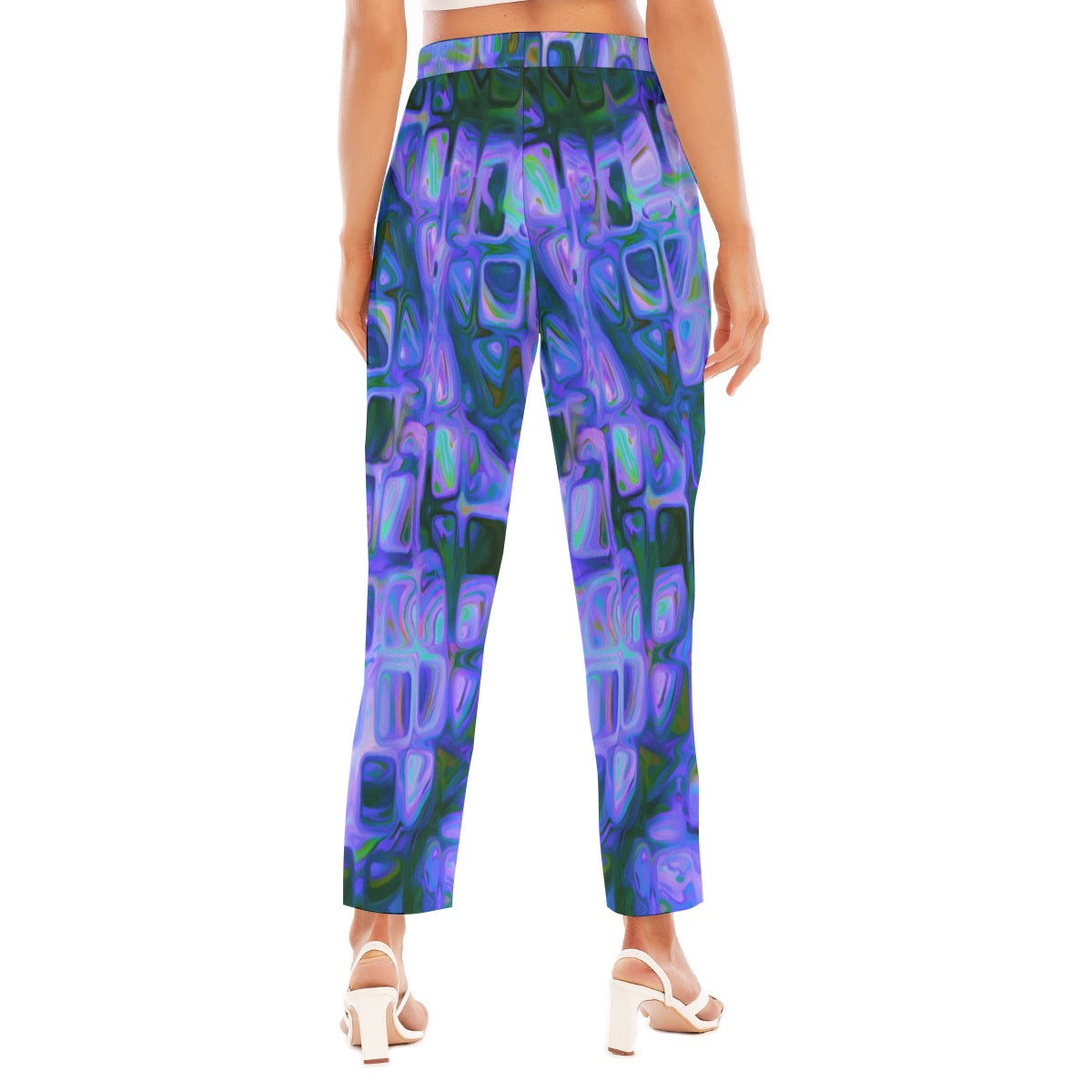 “Purplesque” Women's Loose Straight-leg Pants