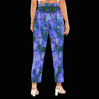 “Purplesque” Women's Loose Straight-leg Pants