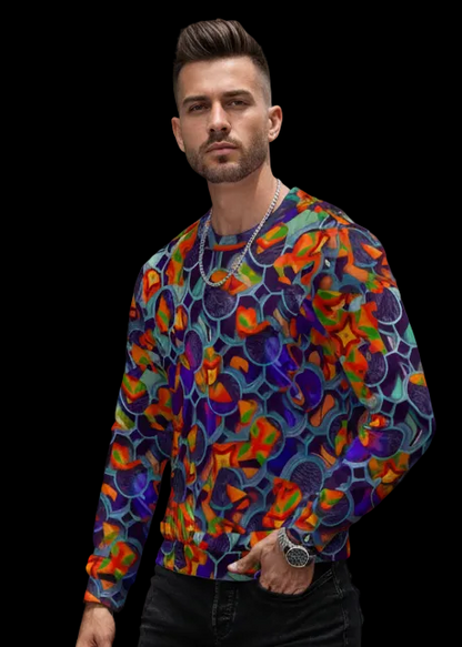 “Botanic Nebula” Men's Heavy Fleece Sweatshirt