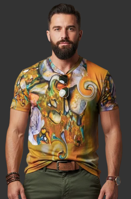 “River Stones” Men's T-shirt | Birdseye