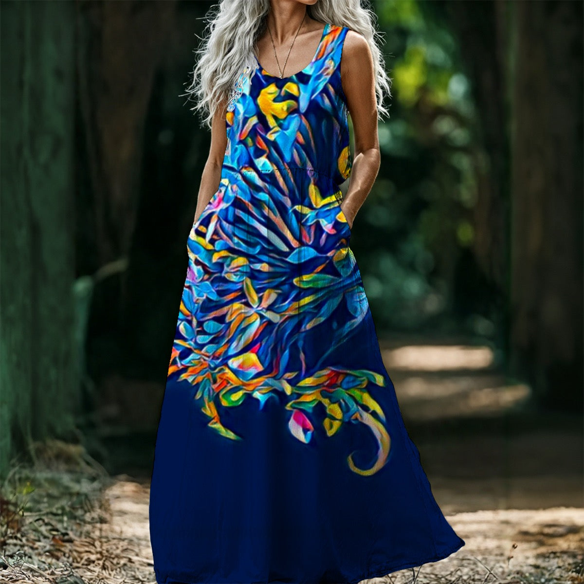 “Florina” Women’s Sleeveless Maxi Dress