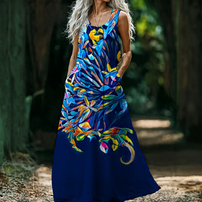 “Florina” Women’s Sleeveless Maxi Dress