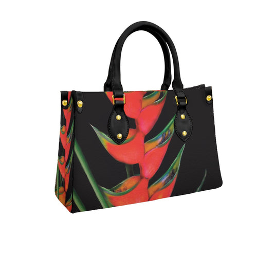 “Heliconia” Women's Tote Bag With Black Handle