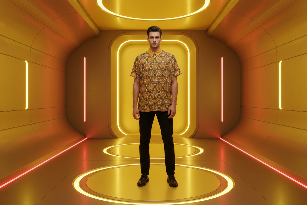 “Echo” Men's Breathable Cotton Shirt|125GSM
