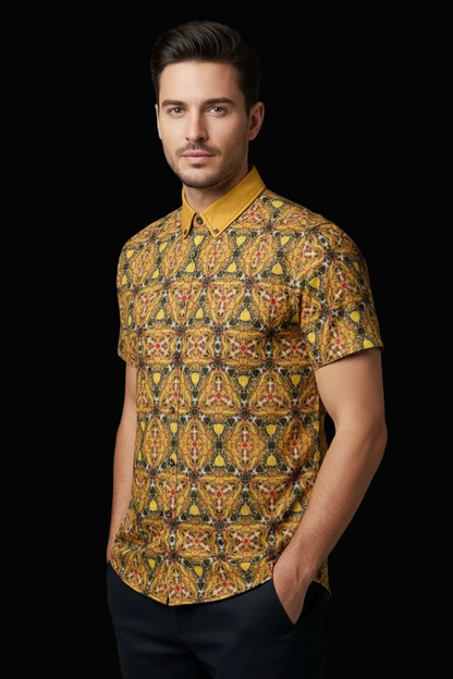 “Echo” Men's Breathable Cotton Shirt|125GSM