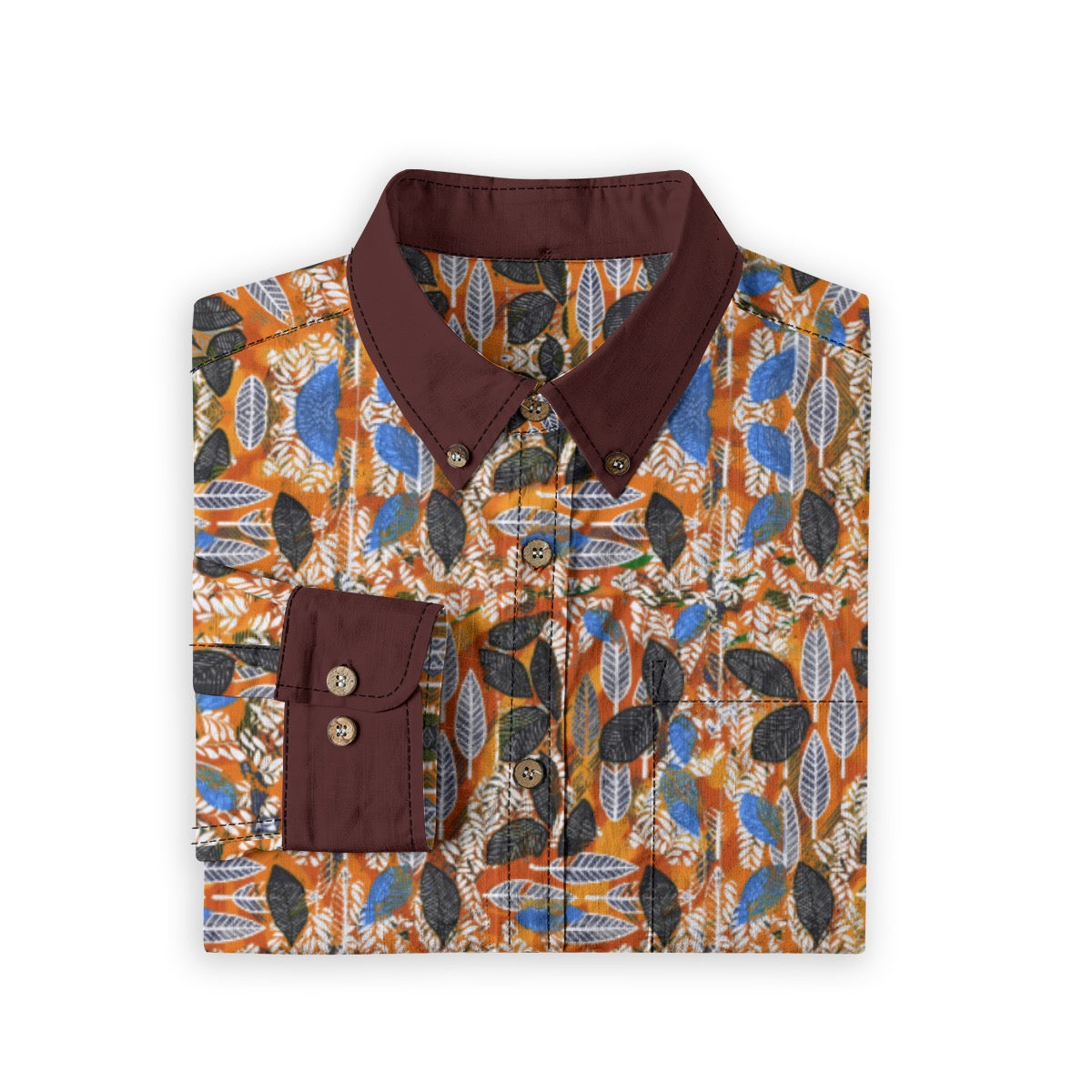 “Brambled” Men's Casual Lapel Long Sleeve Shirt|125GSM Cotton