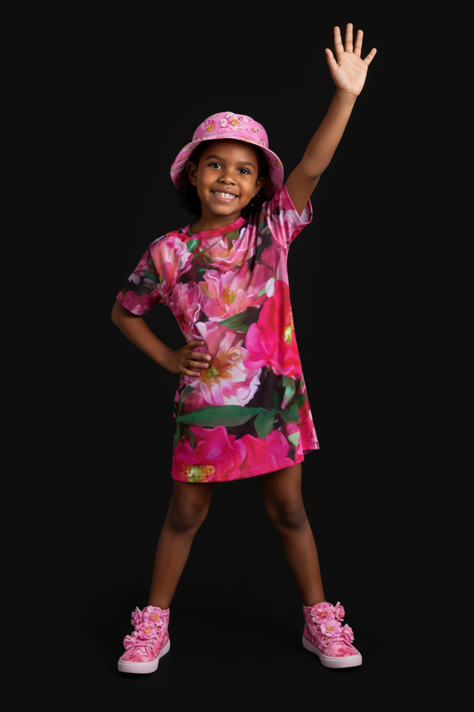 “Summer Blush” Children's Round Neck T-Shirt|145GSM Birdseye