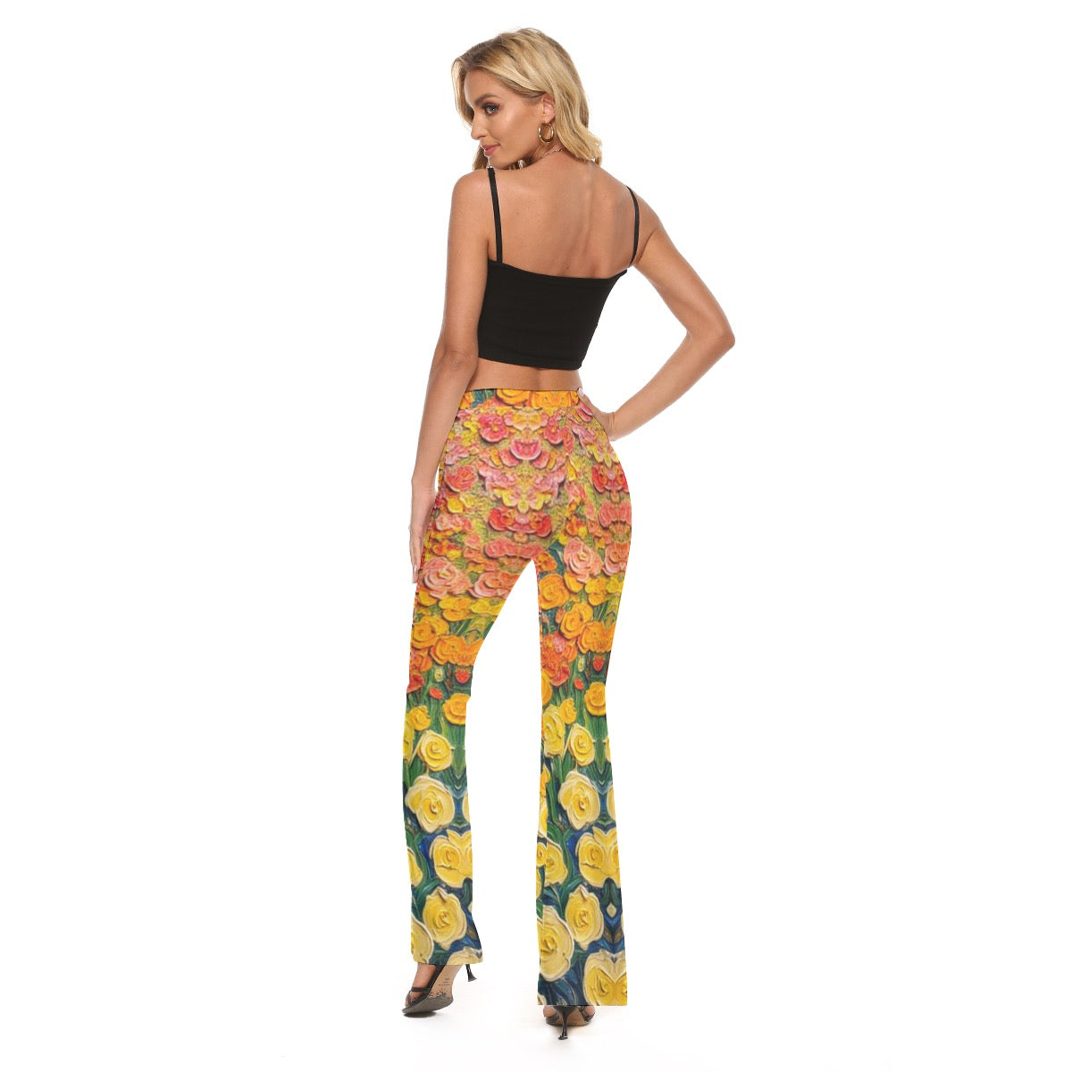 “Floriana”  Women's High Elastic Flare Pants