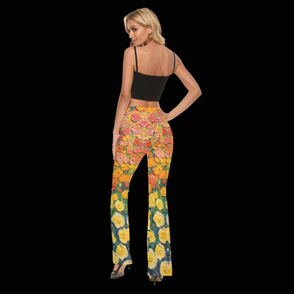 “Floriana”  Women's High Elastic Flare Pants