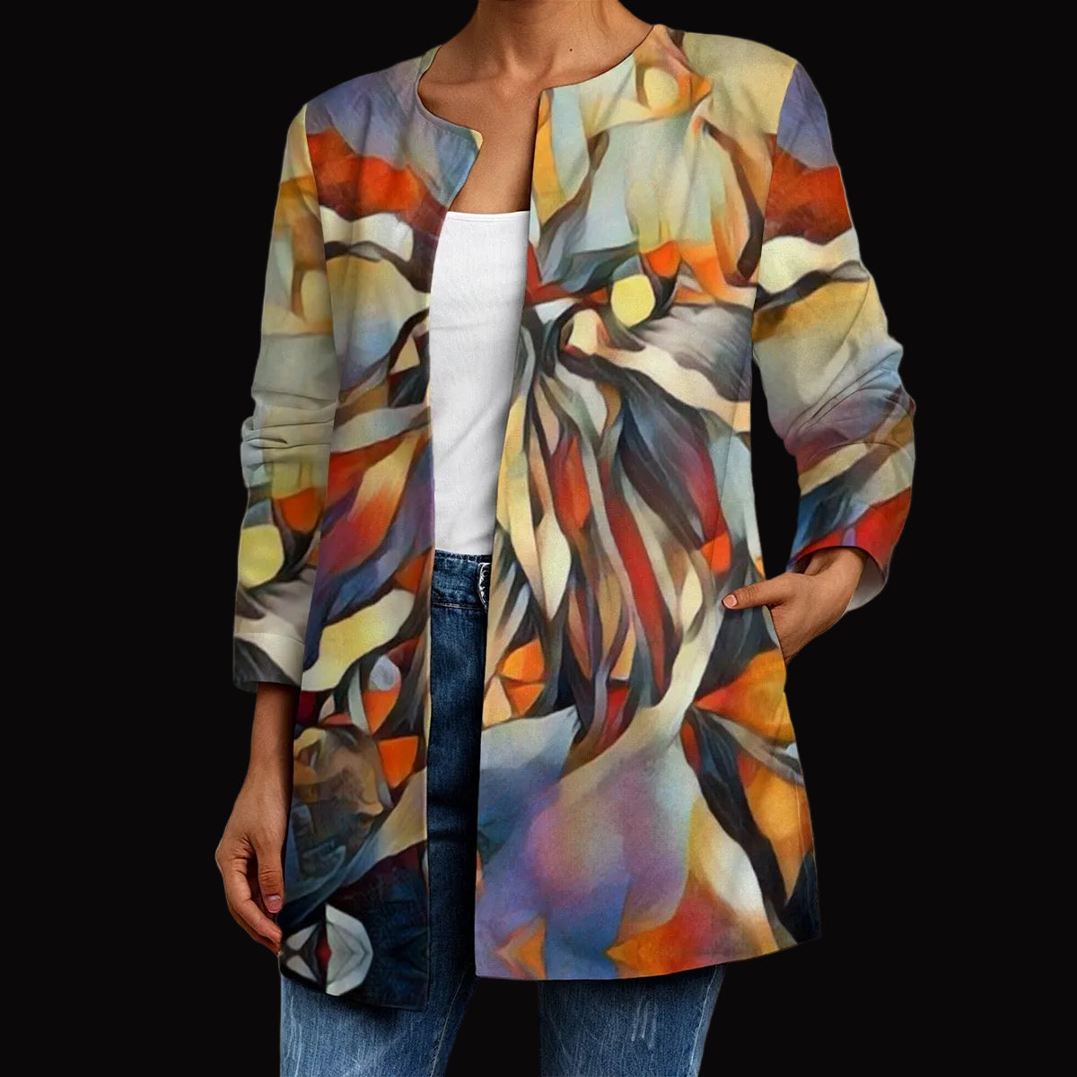 “Outback Hues”  Faux Sweater Cardigan