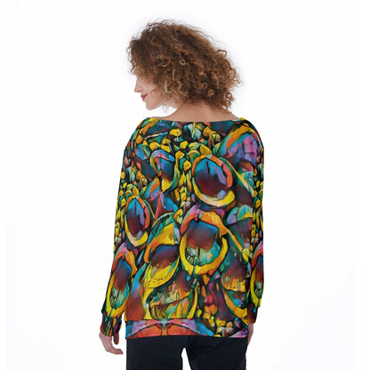 “Spectrum” Women's Off-Shoulder Sweatshirt