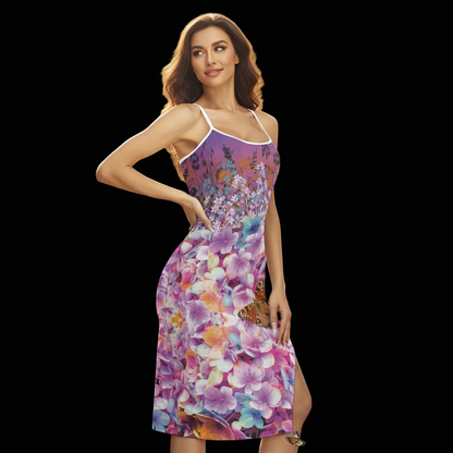 “Flutterby” Women's Back Cross Cami Dress