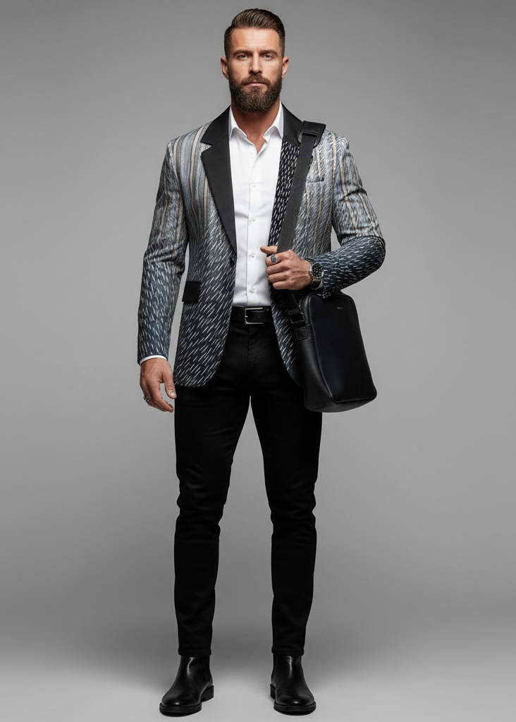 “Rain Coat” Men's Casual Flat Lapel Collar Blazer | 245GSM Cotton