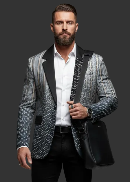 “Rain Coat” Men's Casual Flat Lapel Collar Blazer | 245GSM Cotton