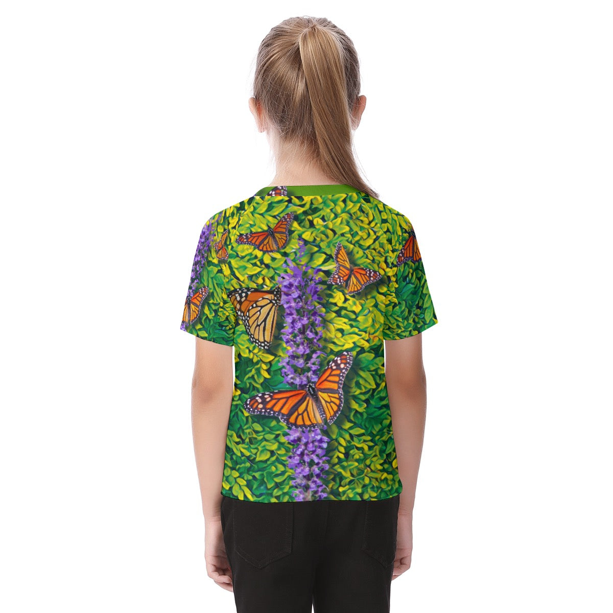 “Butterfly Garden” Kid's Raglan Sleeve T-shirt