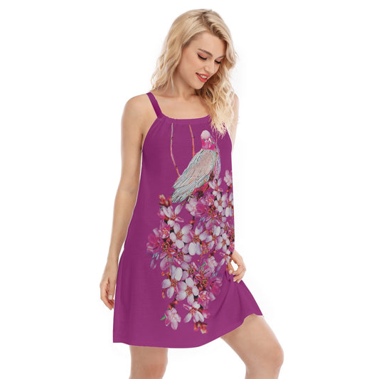 “What a Galah!” Sleeveless Cami Dress with Spaghetti Straps, Beachwear for Women