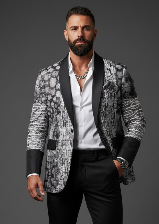 “Ashfall” Men's Casual Flat Lapel Collar Blazer | 245GSM Cotton