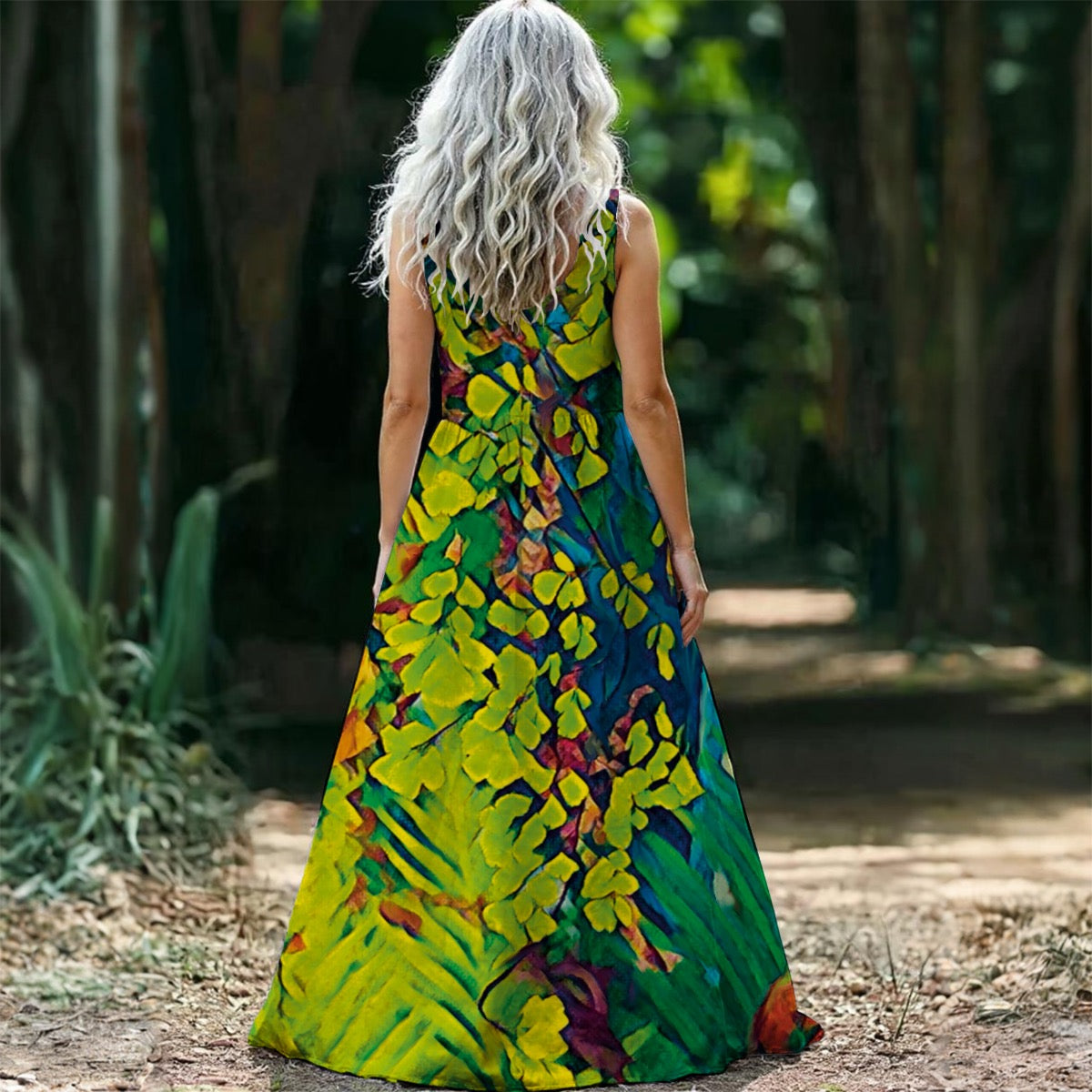 “Fern” Women’s Sleeveless Maxi Dress