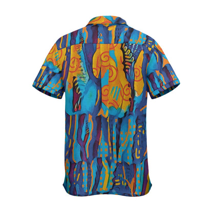 “Oceanic” Men's Business Collared Shirt With Pocket|115GSM Cotton poplin