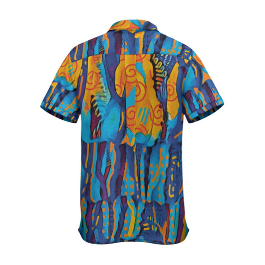 “Oceanic” Men's Business Collared Shirt With Pocket|115GSM Cotton poplin
