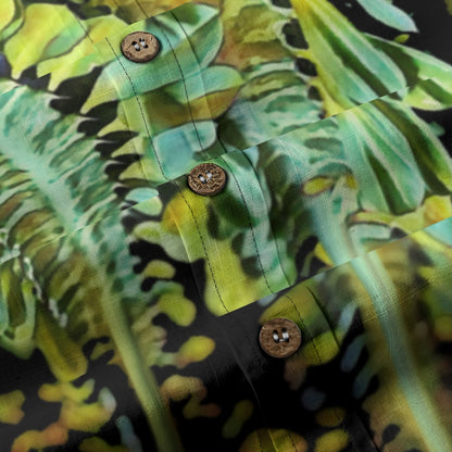 “Spotlight Fern”  Men's Breathable Cotton Shirt|125GSM