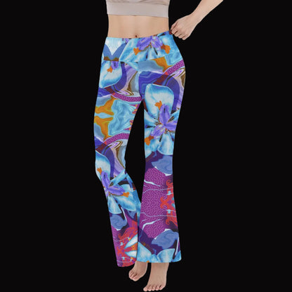 “The Blue Dietes” Women's Reversible High-Waisted Yoga Pants