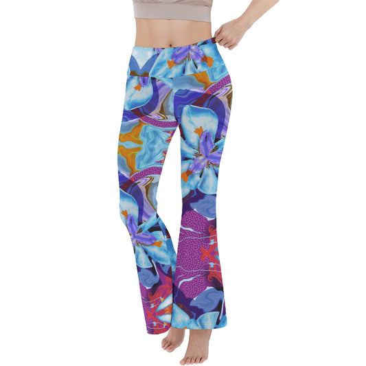 “The Blue Dietes” Women's Reversible High-Waisted Yoga Pants
