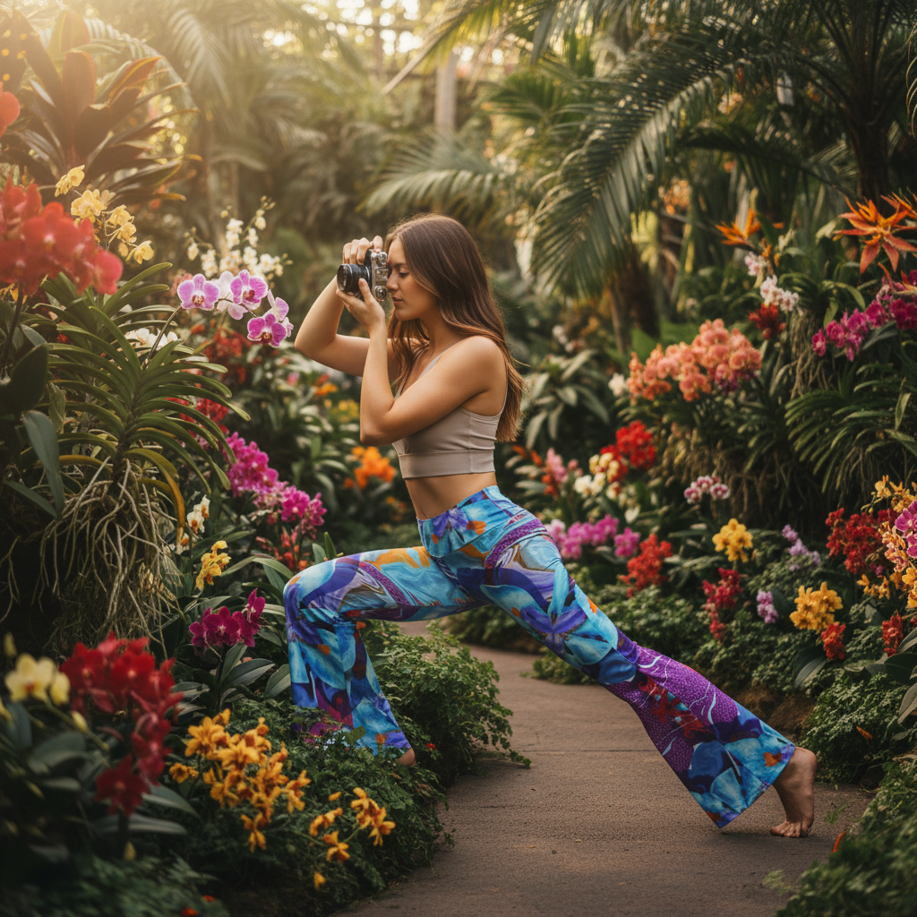 “The Blue Dietes” Women's Reversible High-Waisted Yoga Pants