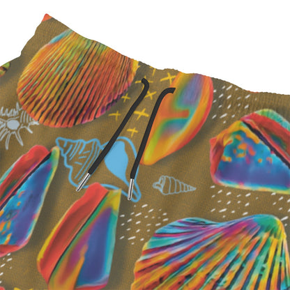 “Peregian Shells” Men‘s Beach Shorts With Lining