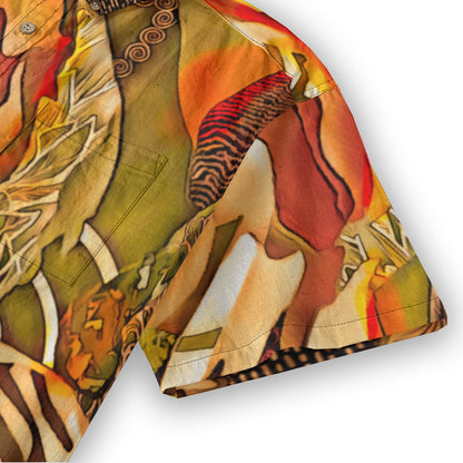 “Autumn Tapestry” Men's Breathable Cotton Shirt|125GSM