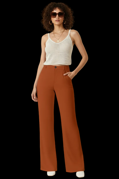 ‘Red Oxide’ Women's Wide Leg Pants