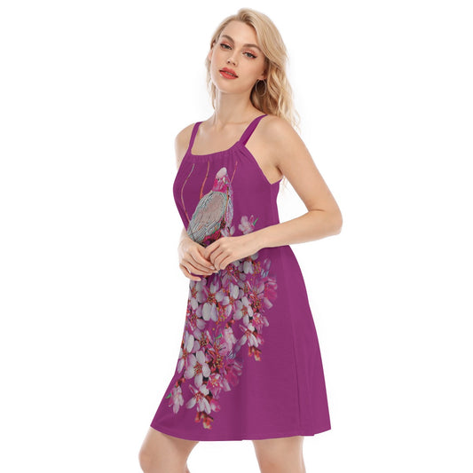 “What a Galah!” Sleeveless Cami Dress with Spaghetti Straps, Beachwear for Women