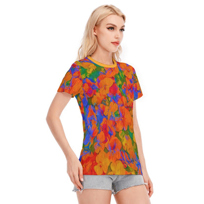 “Colour Garden”  Women's Round Neck T-Shirt | 190GSM Cotton