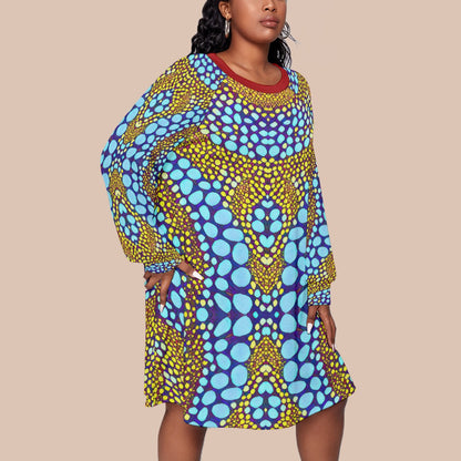 “Sunstone” Women's Dress With Raglan Sleeve(Plus Size)