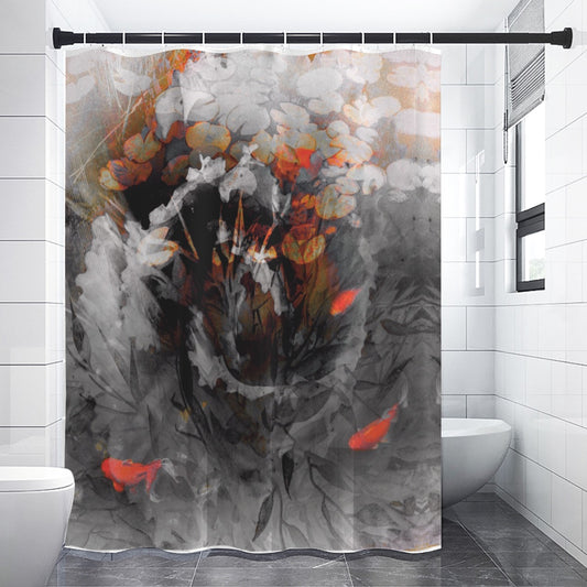 “Two Worlds” Shower Curtains.
