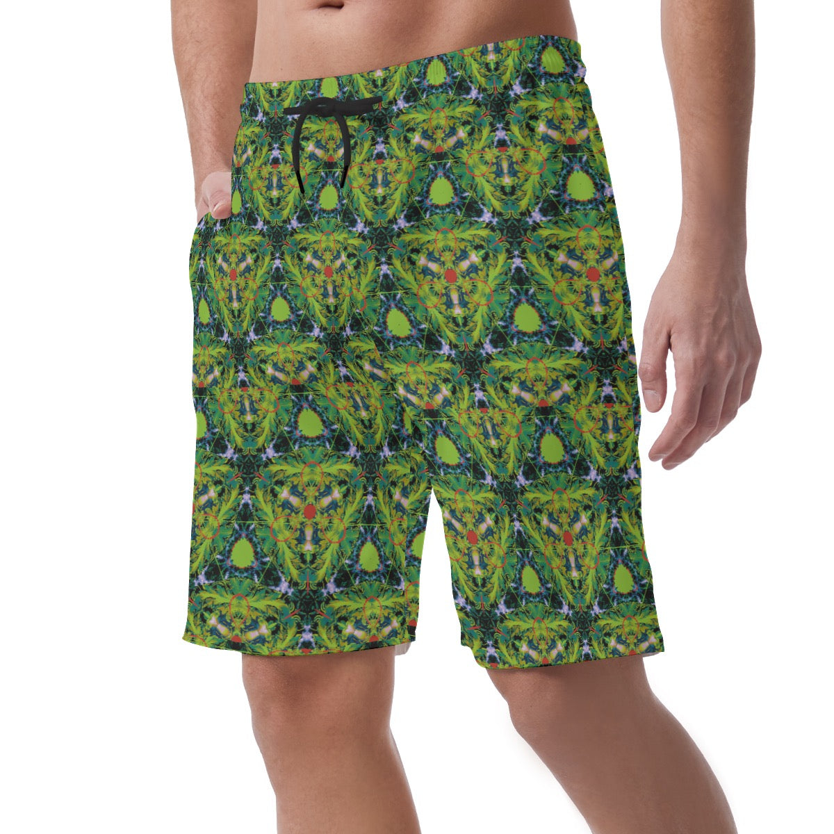 “Echo Green” Men's Casual Short Pants