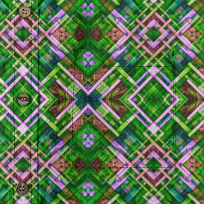 “Meadow Plaid” Men's Casual Lapel Long Sleeve Shirt|125GSM Cotton