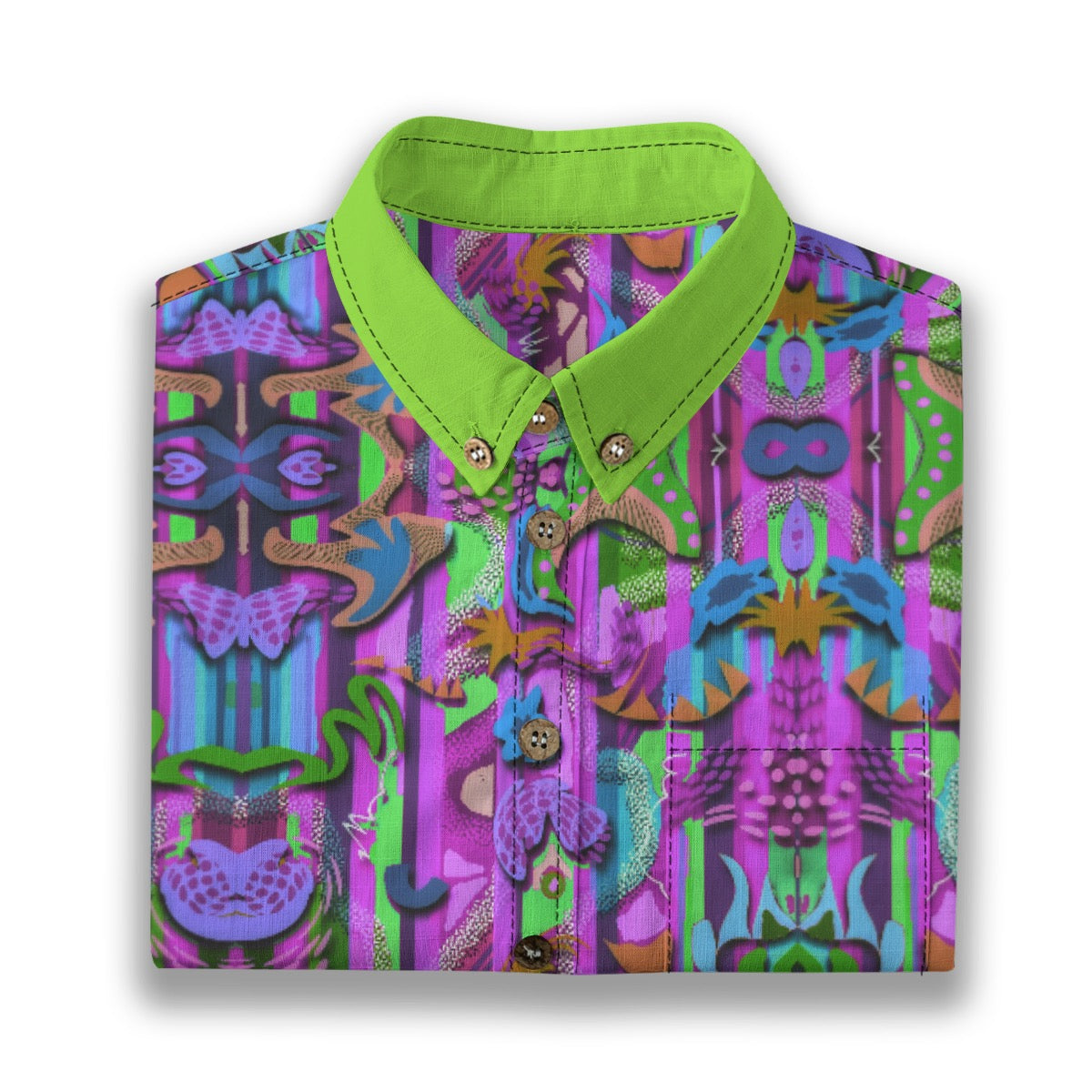 “Labyrinth” Purple Children's Shirt With Pocket | 125GSM Cotton